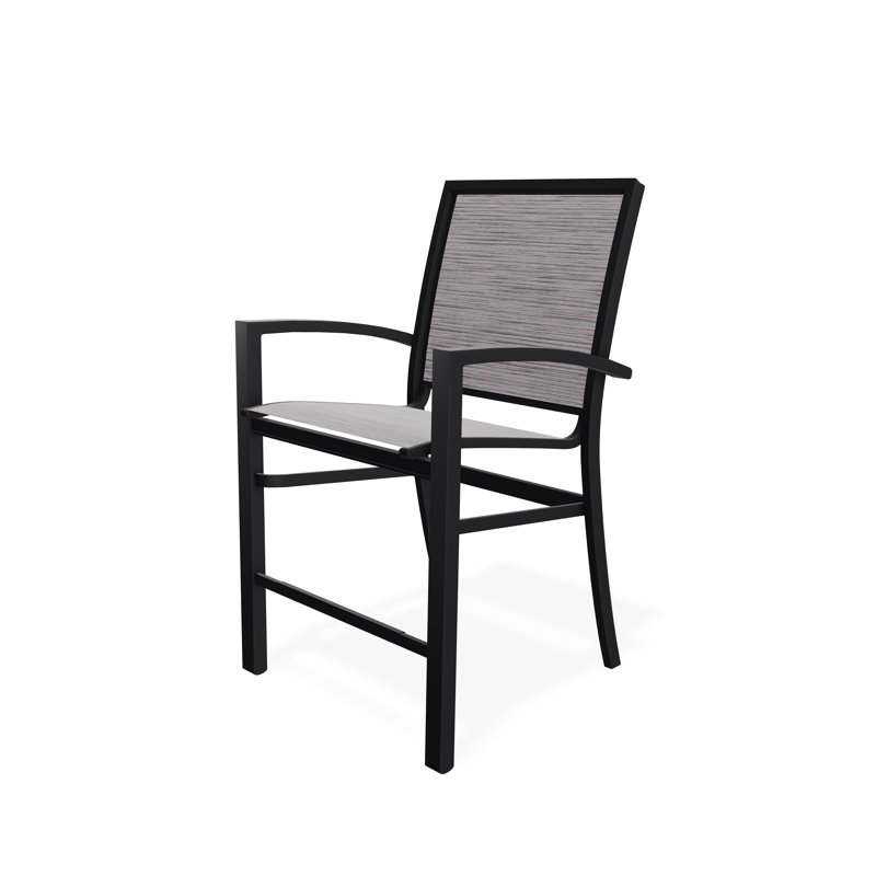 Tabouret de comptoir d'extérieur 26 po Kendall, Noir, Fossile