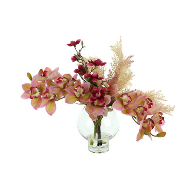 Polysilk Orchid Arrangement in Vase