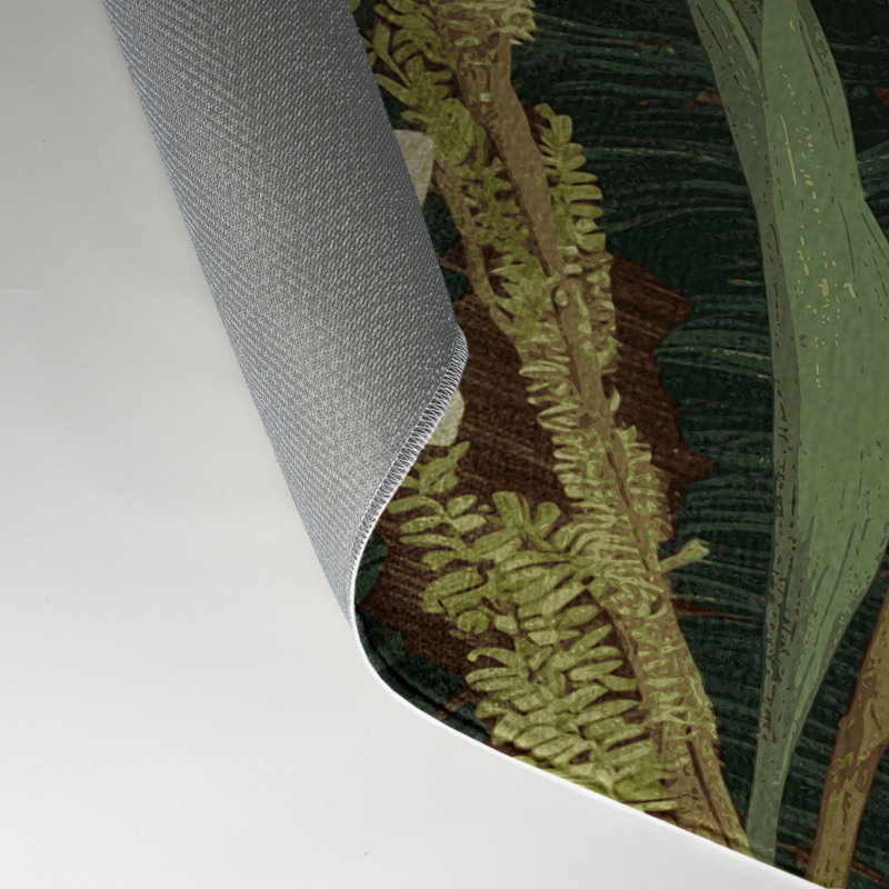 Tapis d'intérieur et d'extérieur brun Botanical, Rectangulaire 3 pi x 5 pi