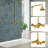 Outdoor Exposed Shower System 36" Wall Mounted Set and Cross Handles-99212486