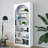 Modern White Bookshelf with Numerous Shelves, 31.5 x 70.9 x 12.4 inches | 100% Melamine Coated E1 Quality Chipboard, Wall-Mountable Design | Stylish Storage Solution for Home or Office, Durable & Elegant