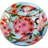 Pauno 17.8" Fusion Glass Birdbath with Metal Stand