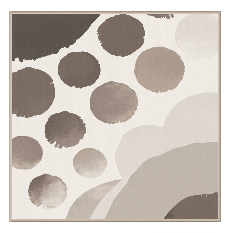 Tapis beige moelleux doux et moelleux Cropsey, Carré 6 pi