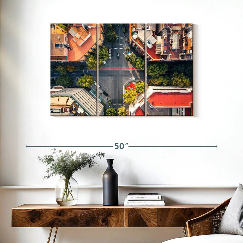 Intersection In Barcelona, 24" H x 38" W