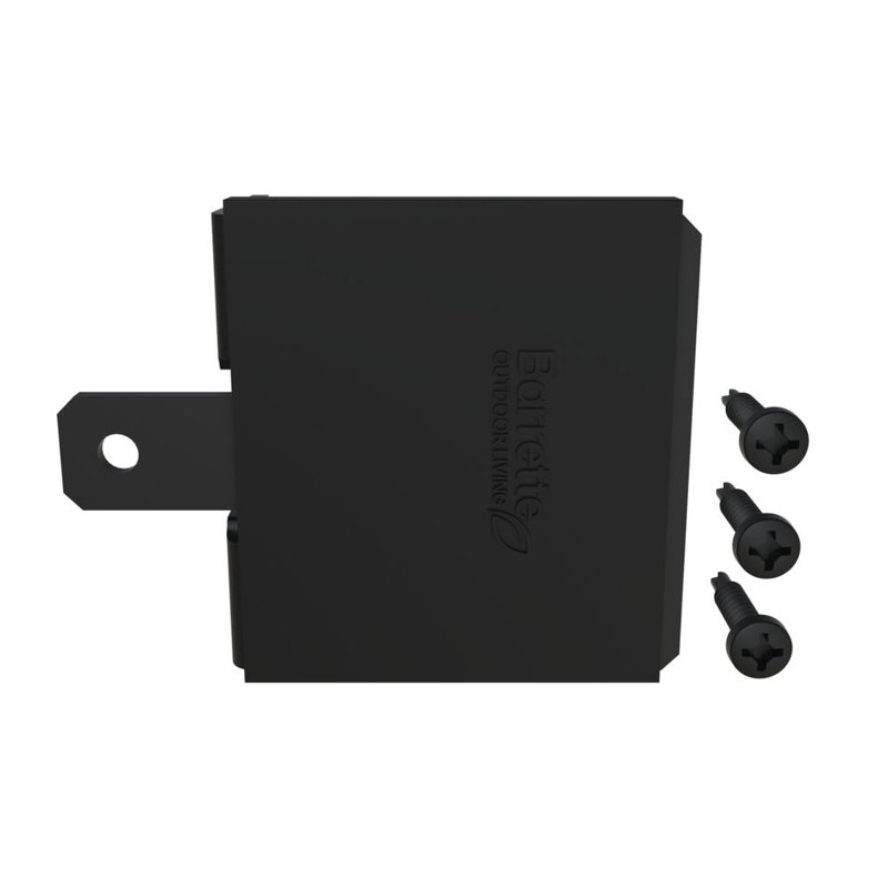 Black Steel Self-Closing Gate Stop for Fencing