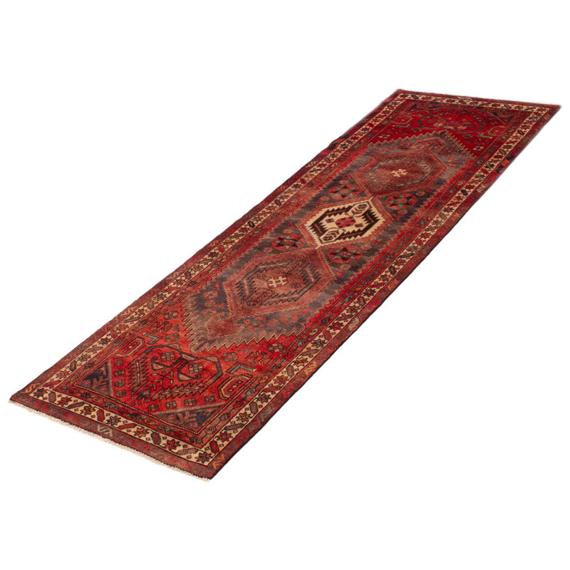 Tapis de couloir unique en laine 3 pi 3 po x 10 pi Azoriah