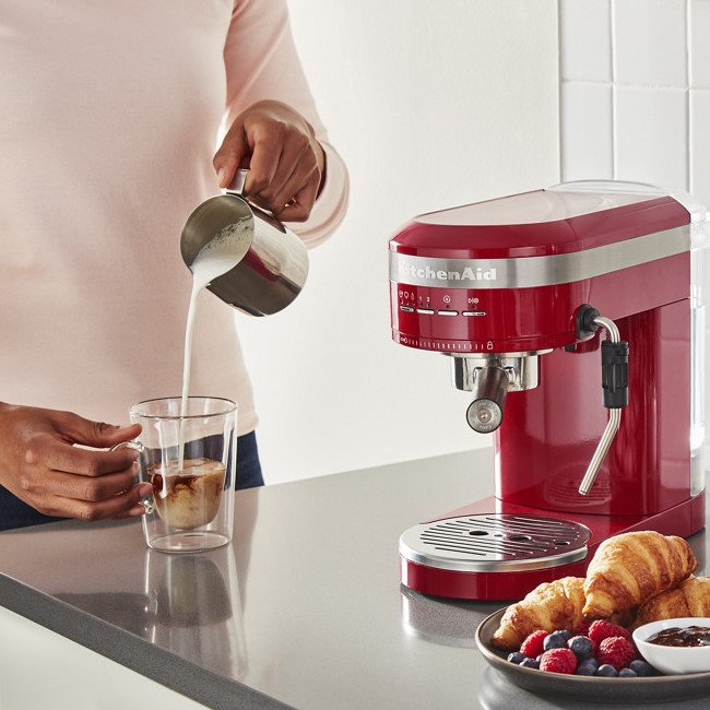 KitchenAid® Metal Semi-Automatic Espresso Machine, Empire Red