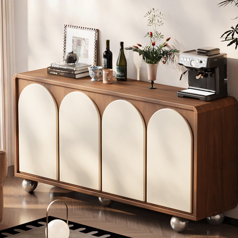 Armoire de rangement rétro en bois massif
