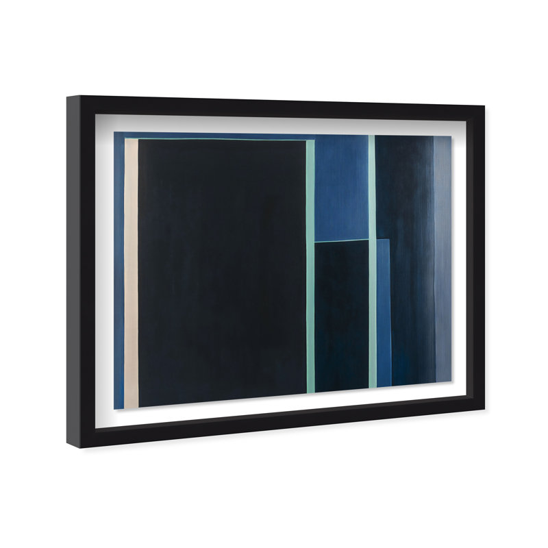 Desert Stillness I Shadowbox Abstract Print by Oliver Gal, Black Frame, 20 x 16, 31.5"H x 37.5"W, Black Frame