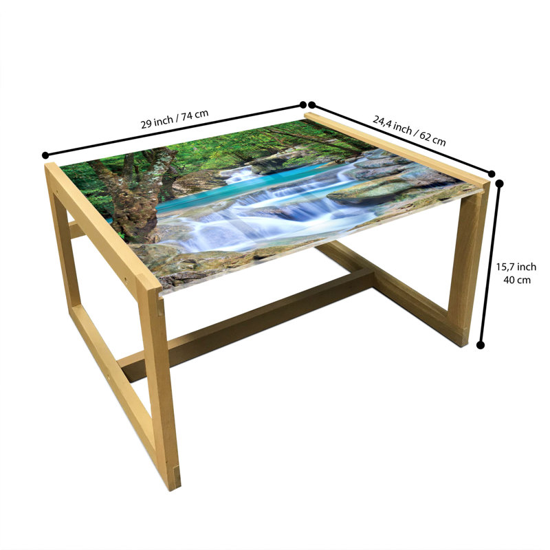Isco Trestle Coffee Table, 40cm H x 74cm W x 62cm D