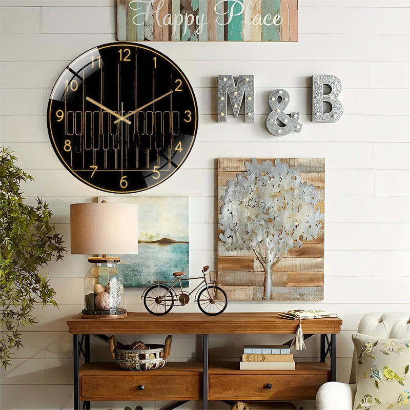 Horloge musicale 12 "avec horloge murale