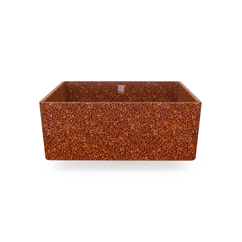 Cube40 15.75'' L Bathroom Sink, Clay
