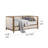 Kyra Twin Daybed With Nailhead Trim, Light Oak Pinewood, Beige Fabric
