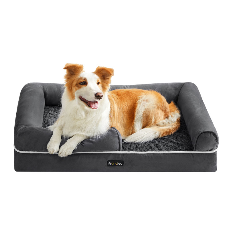 Polyester Pet Bed, 20cm H x 91cm W x 71cm D, Dark Grey