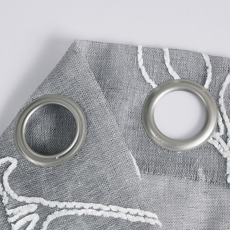 Paire de rideaux transparents Najim Poleyester, Argent, L 38 po x L 108 po