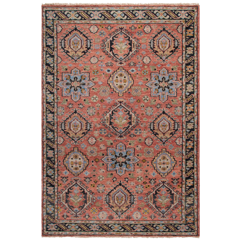 Samarkand 172 Area Rug In Rust / Blue, Rectangle 6' x 9'