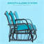 Fauteuils à bascule et fauteuils de patio confortables en acier, conception en maille moderne pour la détente en plein air