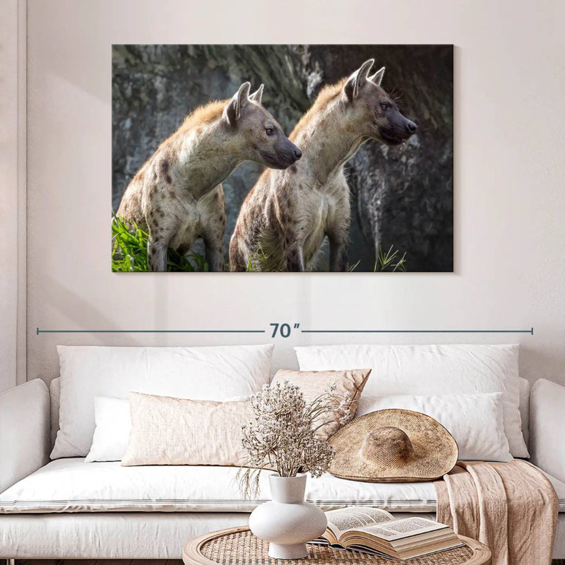 Crowle Hyenas On Alert, 32" H x 48" W