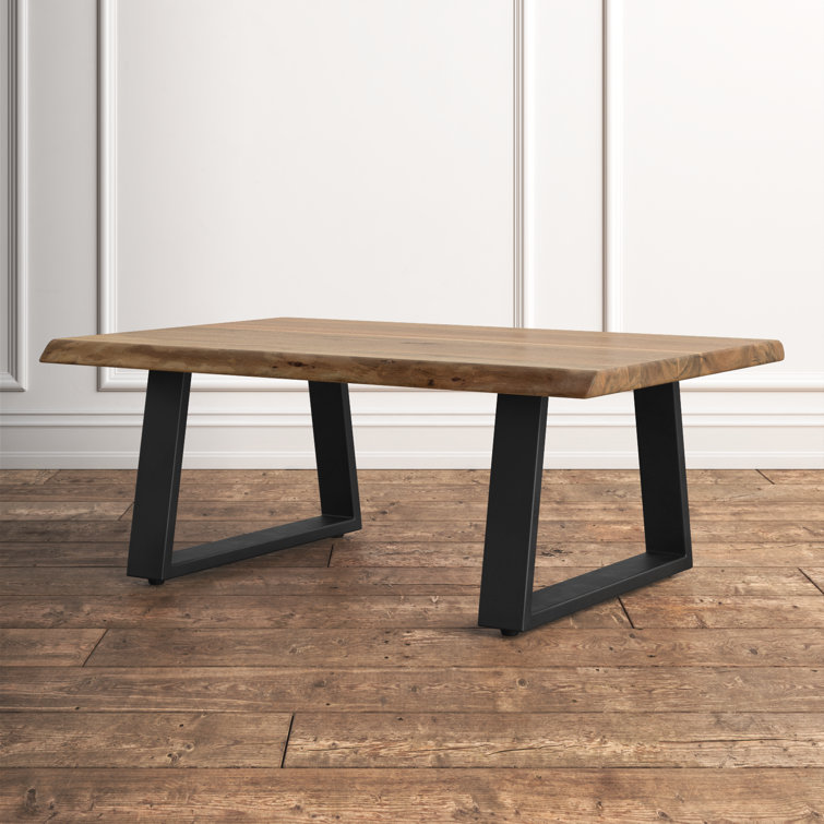 The Floyd Coffee Table  Modern Wood Table with Steel Legs