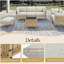 Ensemble de canapé modulaire d'extérieur en osier naturel avec coussins beige Boho