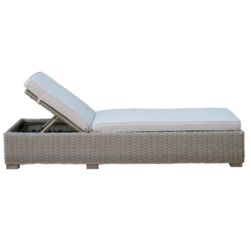 Outdoor Single chaise with Cushions