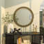 Metal Room Wall Mirror with Beaded Detailing-72058591
