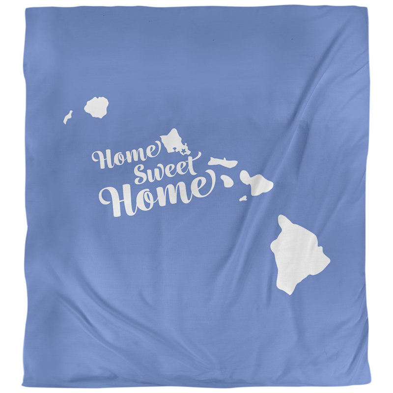 Housse de couette honolulu doux, Microfibre, Housse de couette pour très grand lit, Bleu
