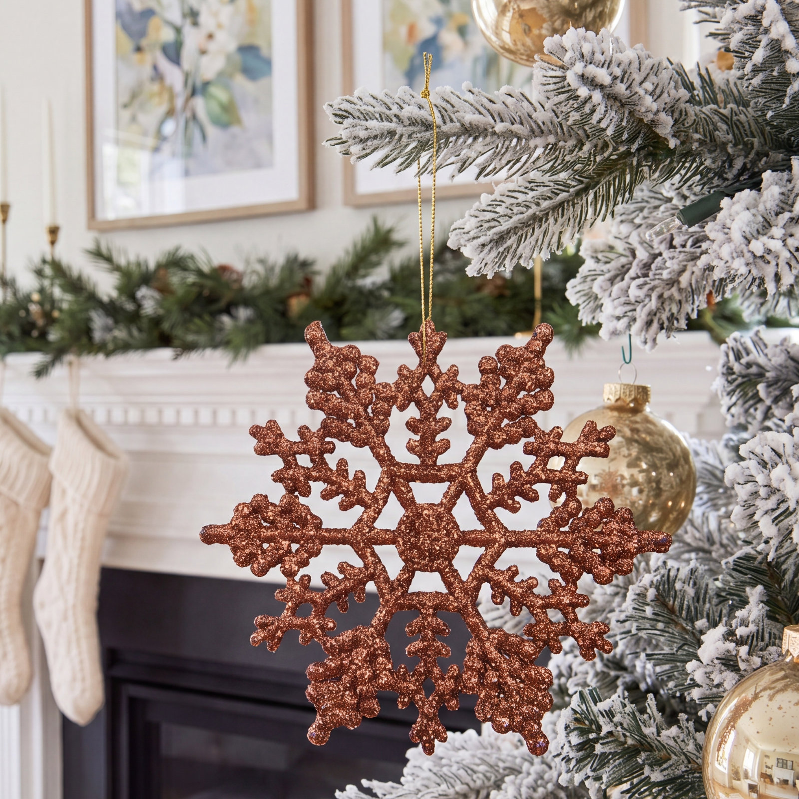 4" Shatterproof Holiday Ornament, Mocha