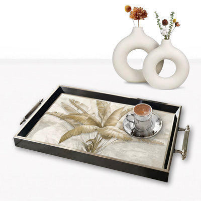Elegant Glass Tray, 19.7 x 11.4 x 1.4 inches | 100% Durable Glass Construction | Easy to Clean with Damp Cloth | Ideal for Serving, Decorative Display, and Organizing | Stylish Addition to Home Décor