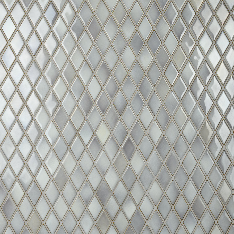 Hudson 2" x 3" Porcelain Grid Mosaic Wall & Floor Tile, Gray Eye