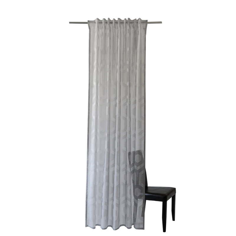 Dotterel Semi Sheer Curtain, Grey