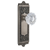Grandeur Windsor Plate Single Dummy with Versailles Crystal Door Knob