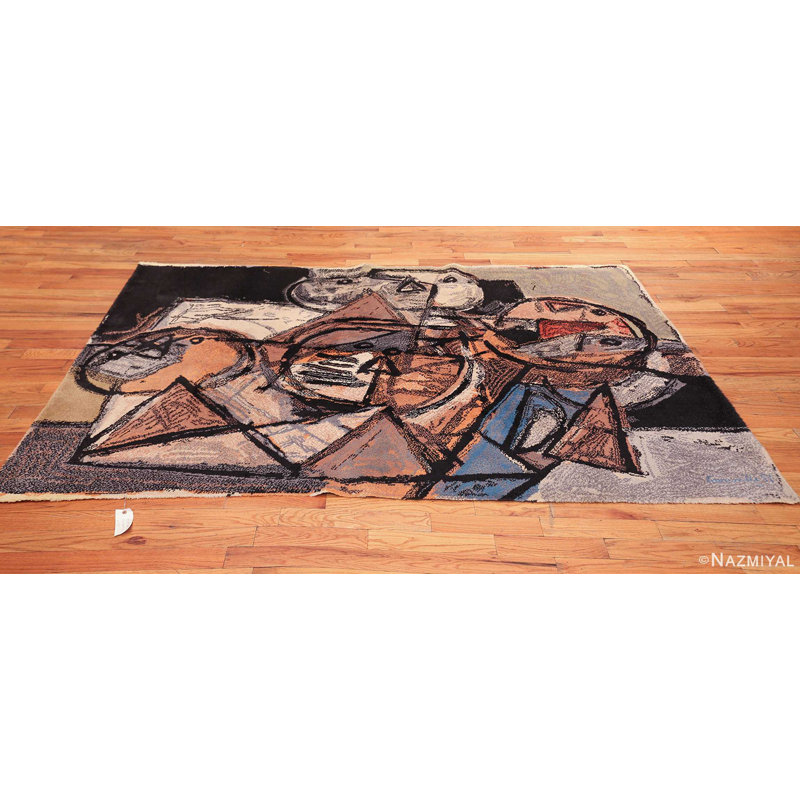 Scandinavian One-of-a-Kind Rectangle 6' X 9' Hand Knotted Area Rug