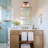 Grisella 2 - Light Dimmable Modern Black/Brass Vanity Light with Seeded Glass 