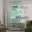 Vitrine en verre trempé avec éclairage à piles et à changement de couleur, blanc, pour chambre à coucher, L 30,06 po, couloir l 13,39 po, longueur, largeur