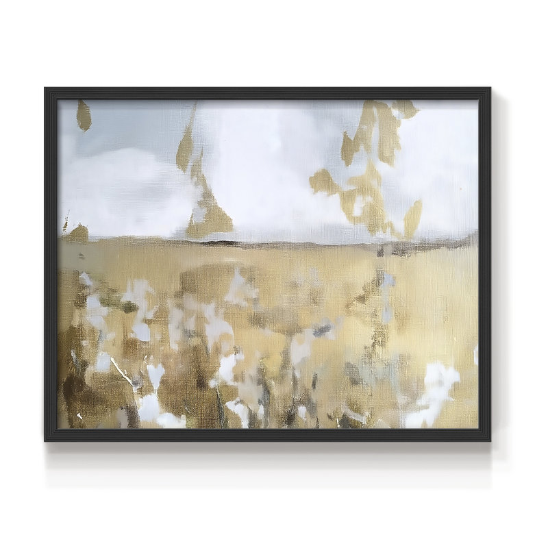 Landscape Series-XIII -Framed Print - Restickable, H 11 po x l 14 po, Noir