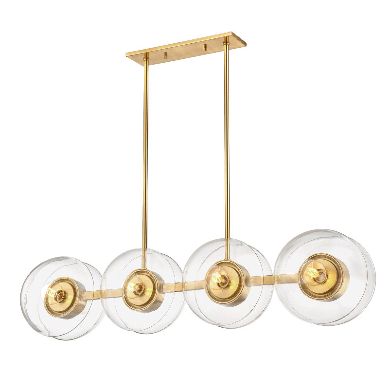 Kert 8 Light Linear, Aged Brass