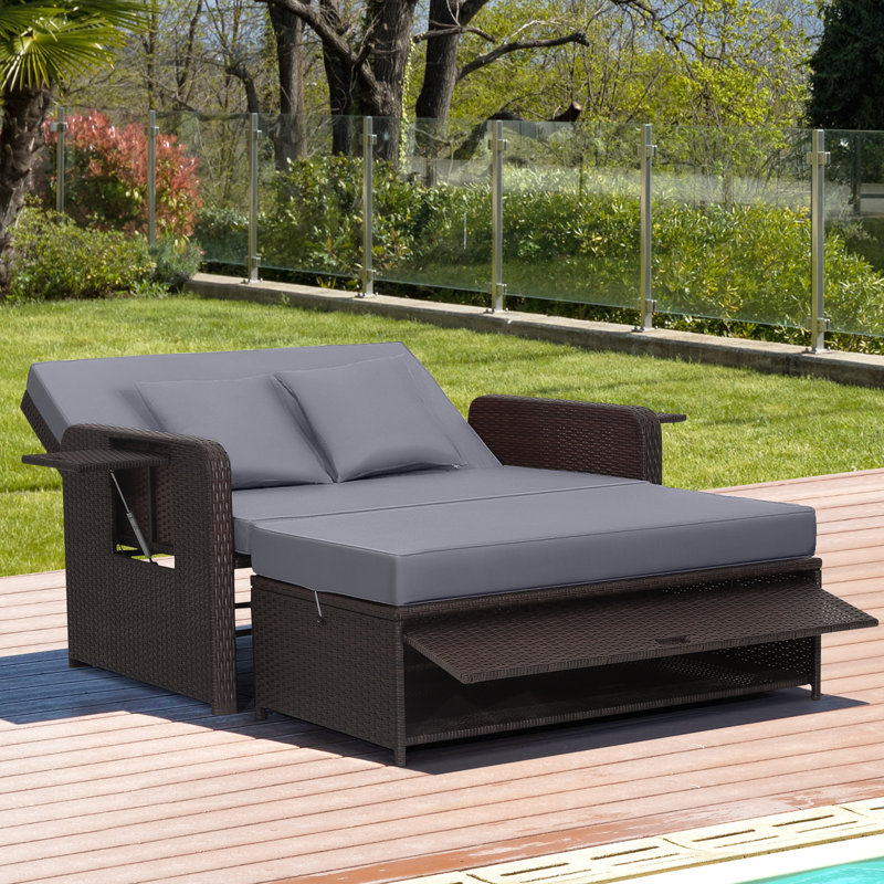 Lit de repos en PE pour patio