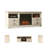 Dazya Unfinished TV Stand for TVs up to 60" with Fireplace Included