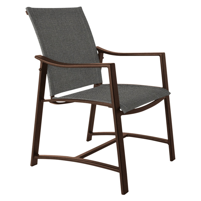 Avana Outdoor Dining Armchair, Logan Graphite, Copper Creek