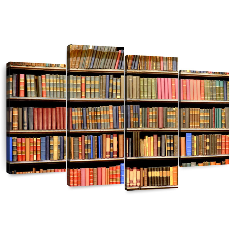 Bibliothèque de livres anciens Kerner, H 32 po x l 52 po
