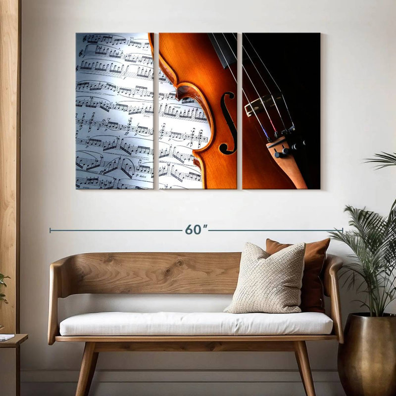Violin Sheet Cosey, 32" H x 50" W