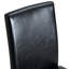 Chaises de salle à manger en polyuréthane noir avec pieds en métal argenté (de 2), conception simple et sièges confortables, coussin à haute élasticité, structure stable à deux pieds, polyvalent pour la décoration intérieure, éponge de siège, rouille-834068593