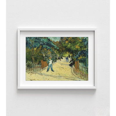 Van Gogh, entrée du parc public à Arles, impression encadrée de Van Gogh, jardin à Arles, peinture à l'huile Van Gogh, art mural encadré