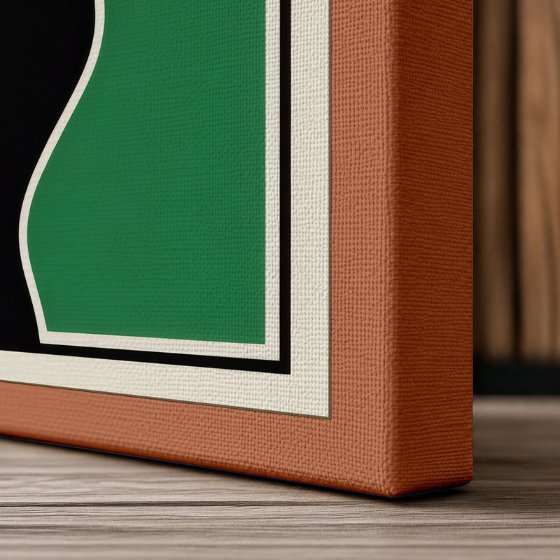 Moments of Play Mid-Century - Wrapped Canvas, 36x24 - 91.4 x 61.0 cm, Terracotta Border