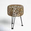 33cm Wide Round Animal Print Standard Ottoman-292845867