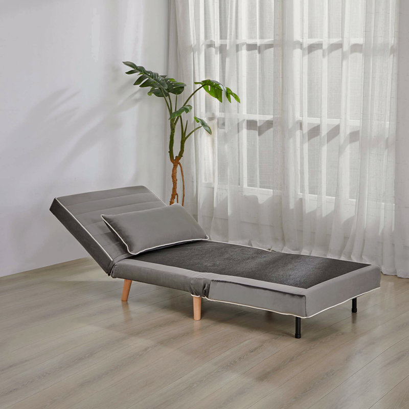 Ensemble de canapé-lit modulaire pliable Modern Velvet, Gris