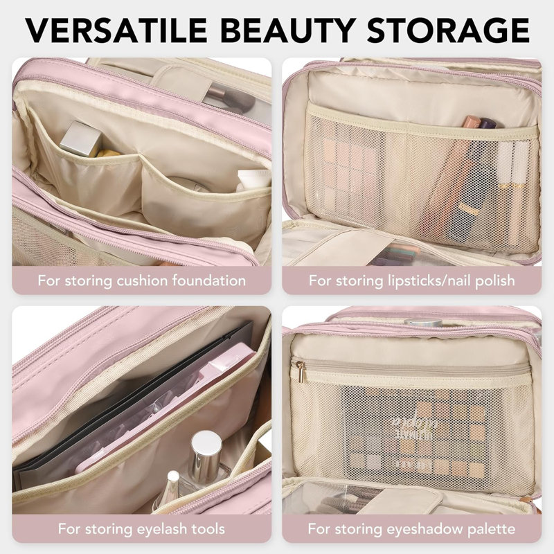 Organisateur de maquillage de voyage, Rose