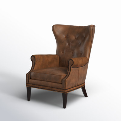 Maya Leather Wingback Chair