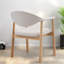Ensemble de 2 chaises de salle à manger modernes, structure en bois beige pour petite cuisine
